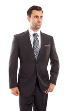 Load image into Gallery viewer, Gray Solid 2-PC Regular Modern Fit Suits For Men
