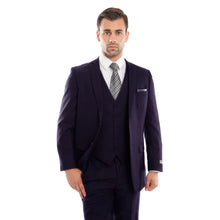 Load image into Gallery viewer, Navy 3-PC Slim Fit Stretch Suits For Men
