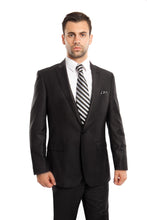 Load image into Gallery viewer, Black Solid 2-PC Slim Fit Performance Stretch Suits For Men
