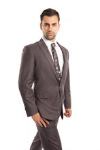 Load image into Gallery viewer, Gray Solid 2-PC Slim Fit Performance Stretch Suits For Men
