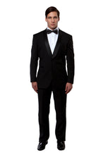 Load image into Gallery viewer, Satin Peak Lapel Tuxedo Solid Slim Fit Prom Tuxedos For Men
