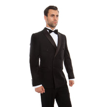 Load image into Gallery viewer, Tuxedo Solid Satin Peak Lapel Slim Fit Prom Tuxedos For Men
